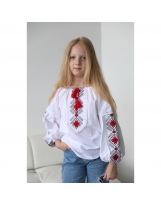 Біла вишиванка для дівчинки Piccolo &laquo;Зірка&raquo;